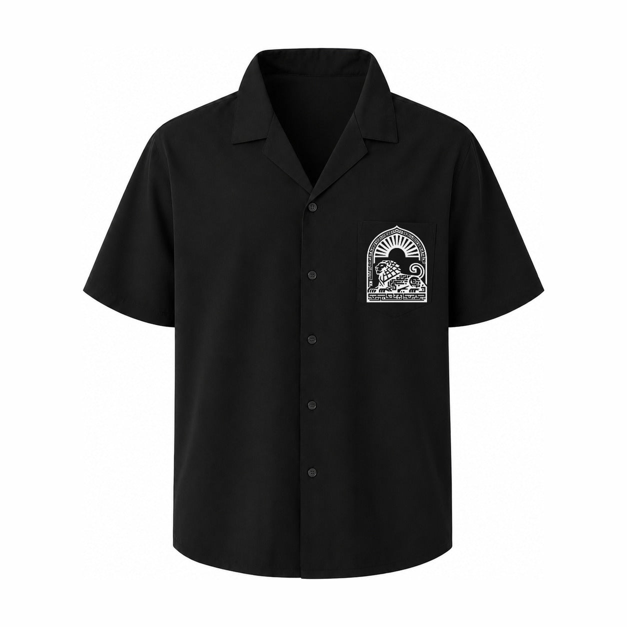 Persian Lion Arch Hawaiian Shirt – Black