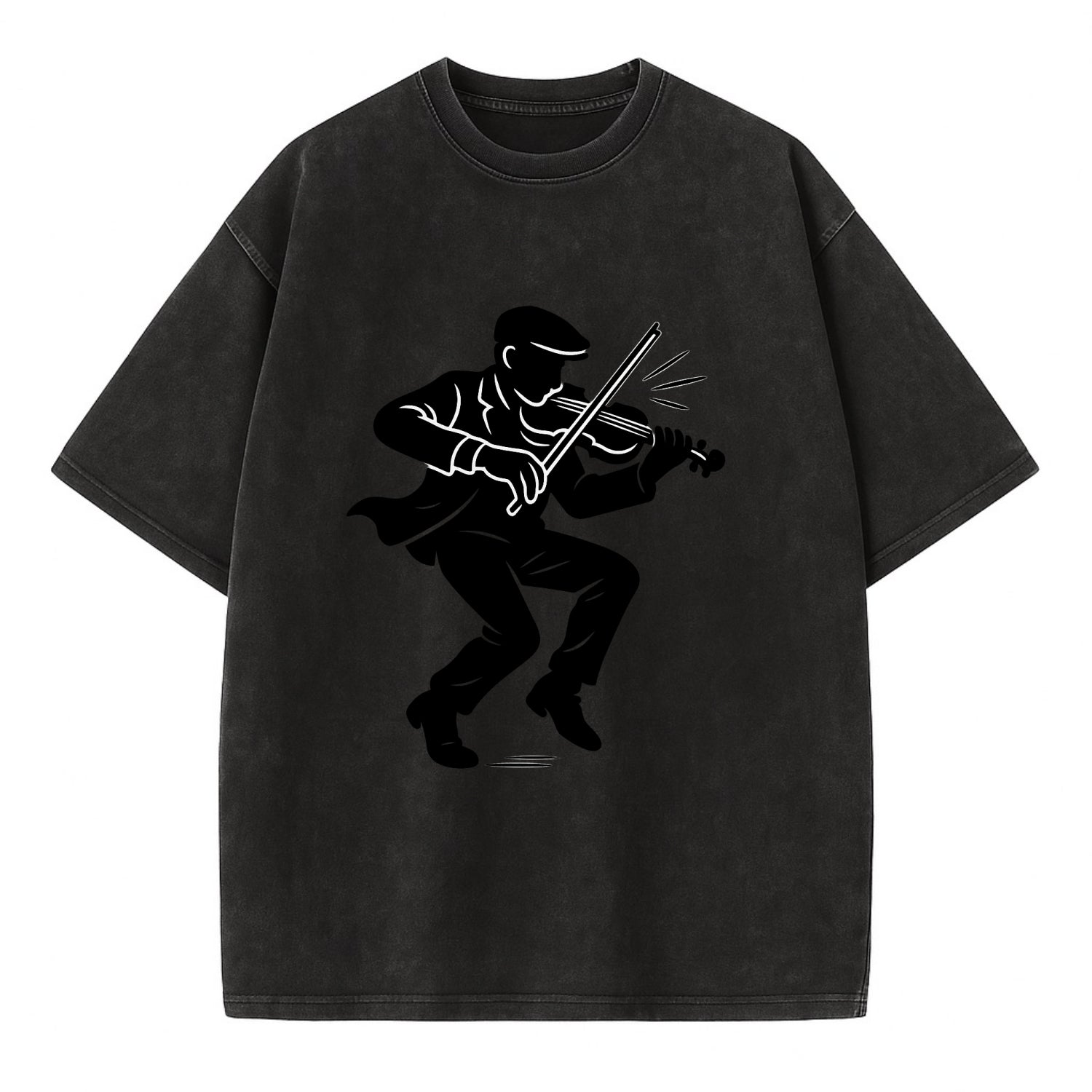 Irish folk musician traditional jig - Vintage T-shirt - Black