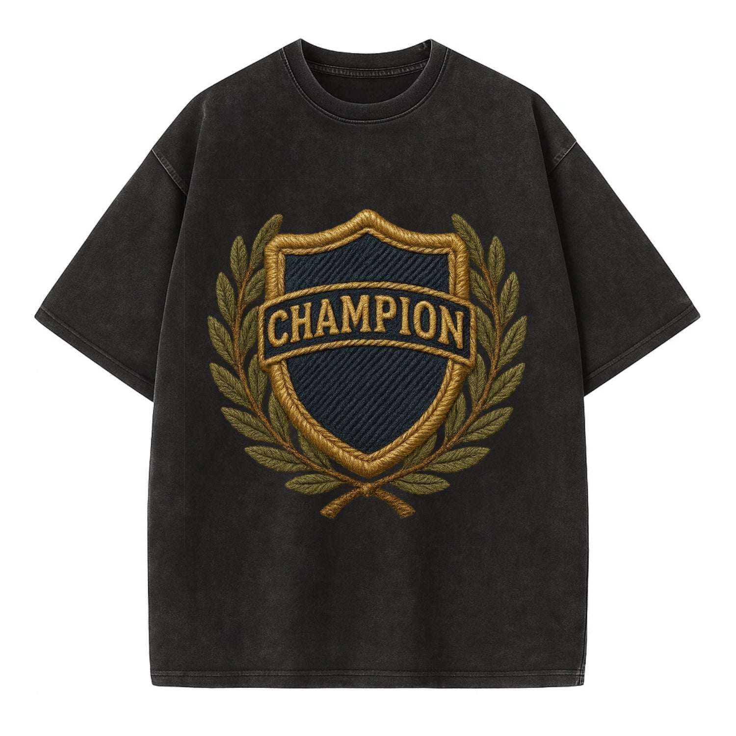 Champion Shield  - Vintage T-shirt - Black