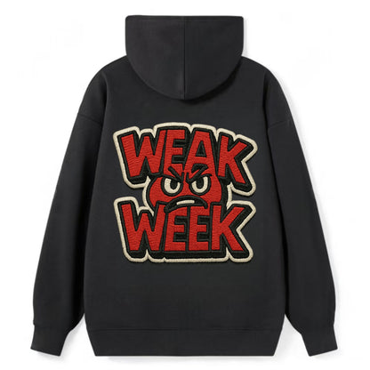 WEAK;WEEK WARRIOR Monday Blue Cap - Classic Pullover Hoodie - Black