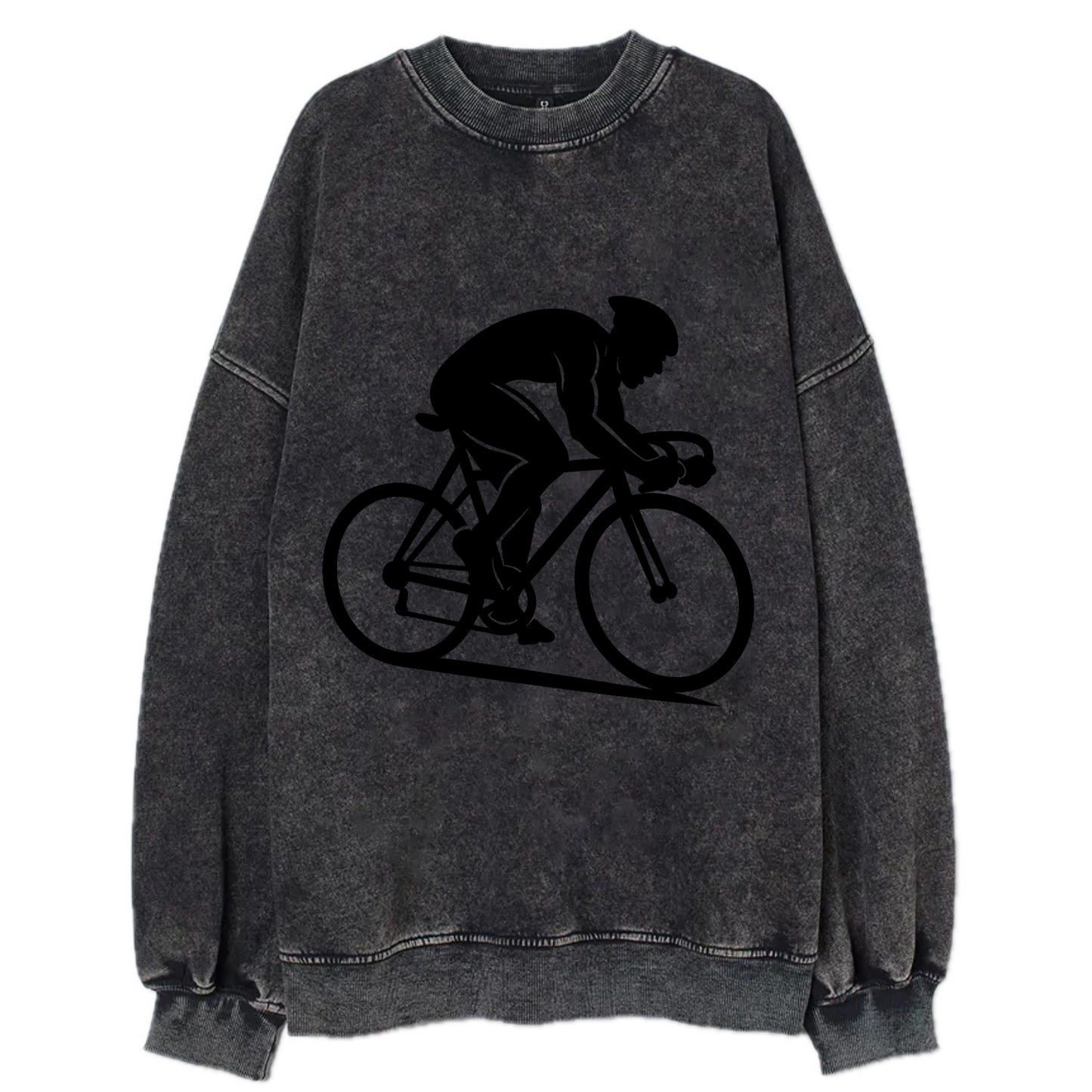 Sprint cyclist racing stance - Vintage Sweatshirt - Black