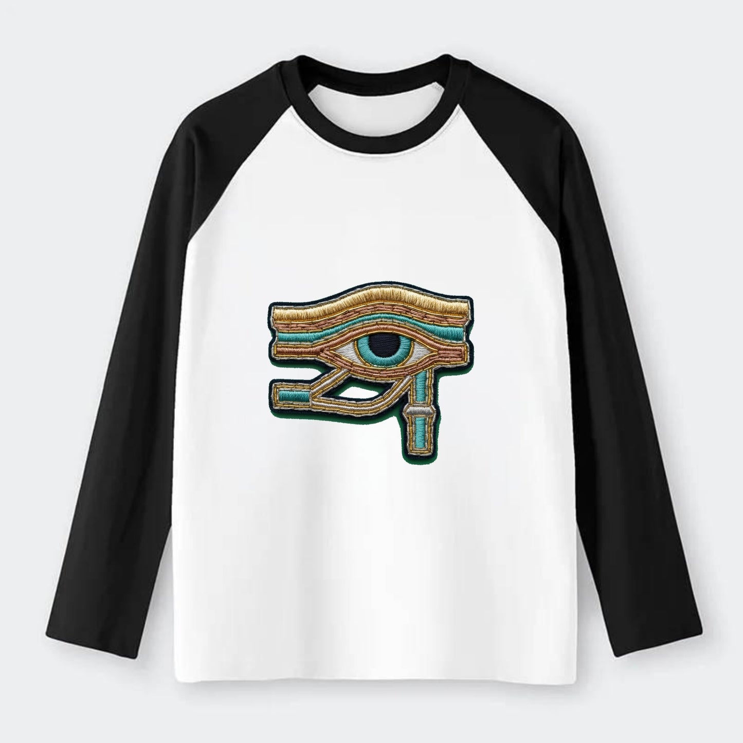Eye of Horus - Raglan Long Sleeve T-Shirt - Black