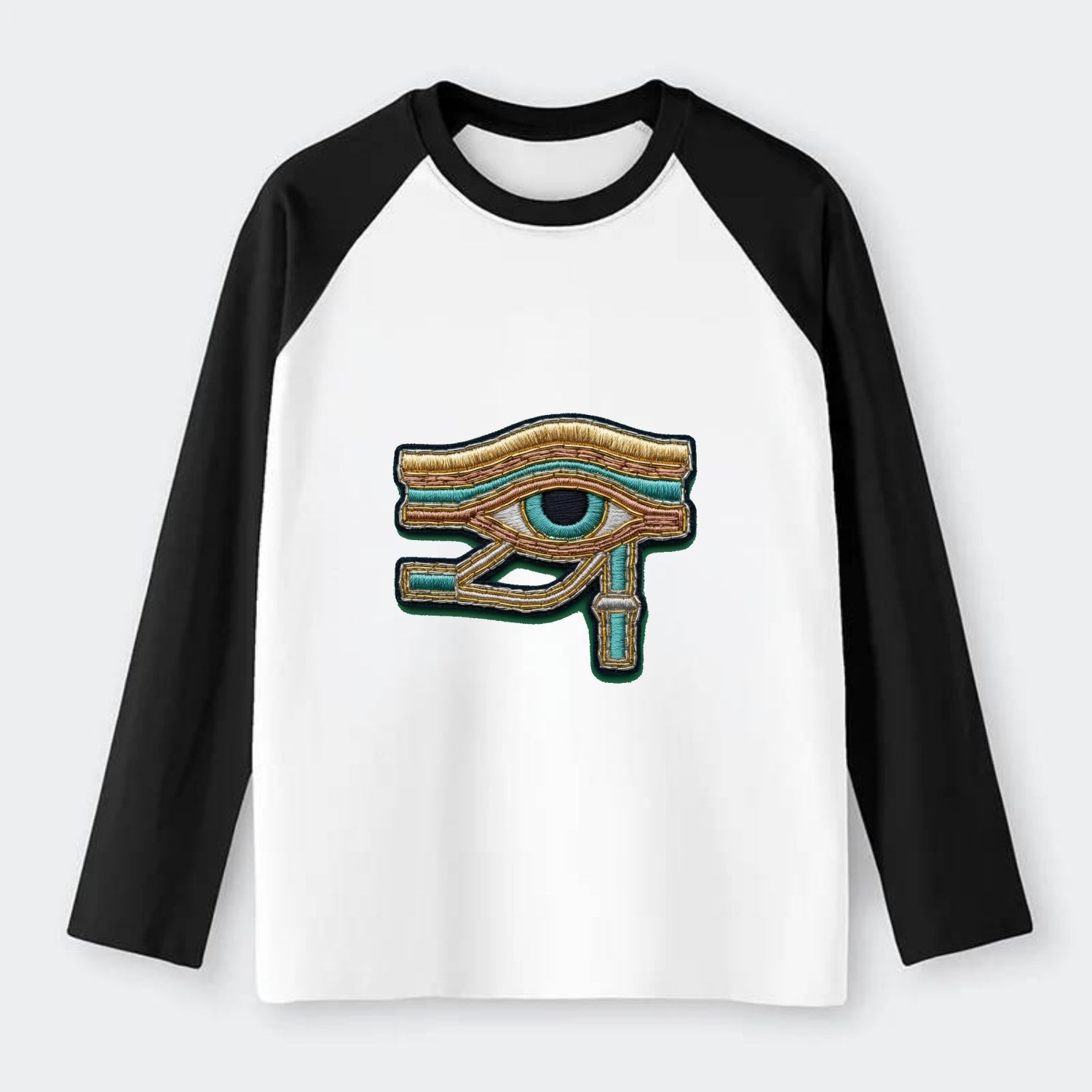 Eye of Horus - Raglan Long Sleeve T-Shirt - Black