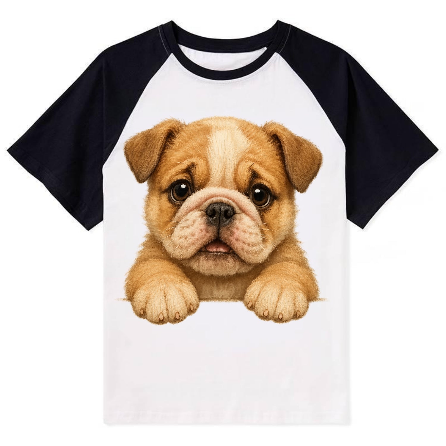 Bulldog  - Contrast Raglan T-shirt - Black