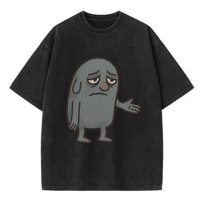 FOLLOWERS ARE GHOSTS | Transparent crowd following nobody - Vintage T-shirt - Black