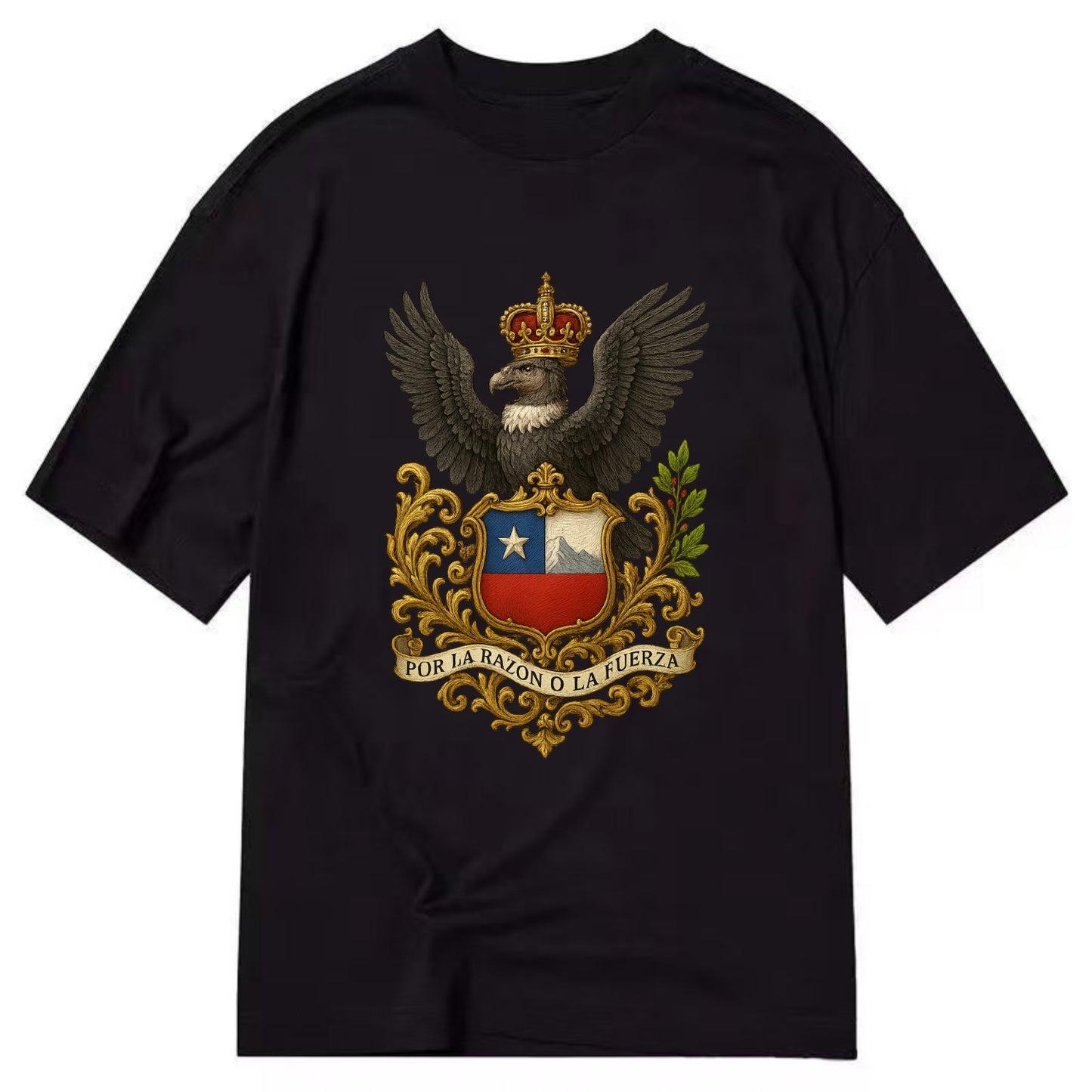 Chile Andean Condor Emblem  - Classic T-shirt - Black