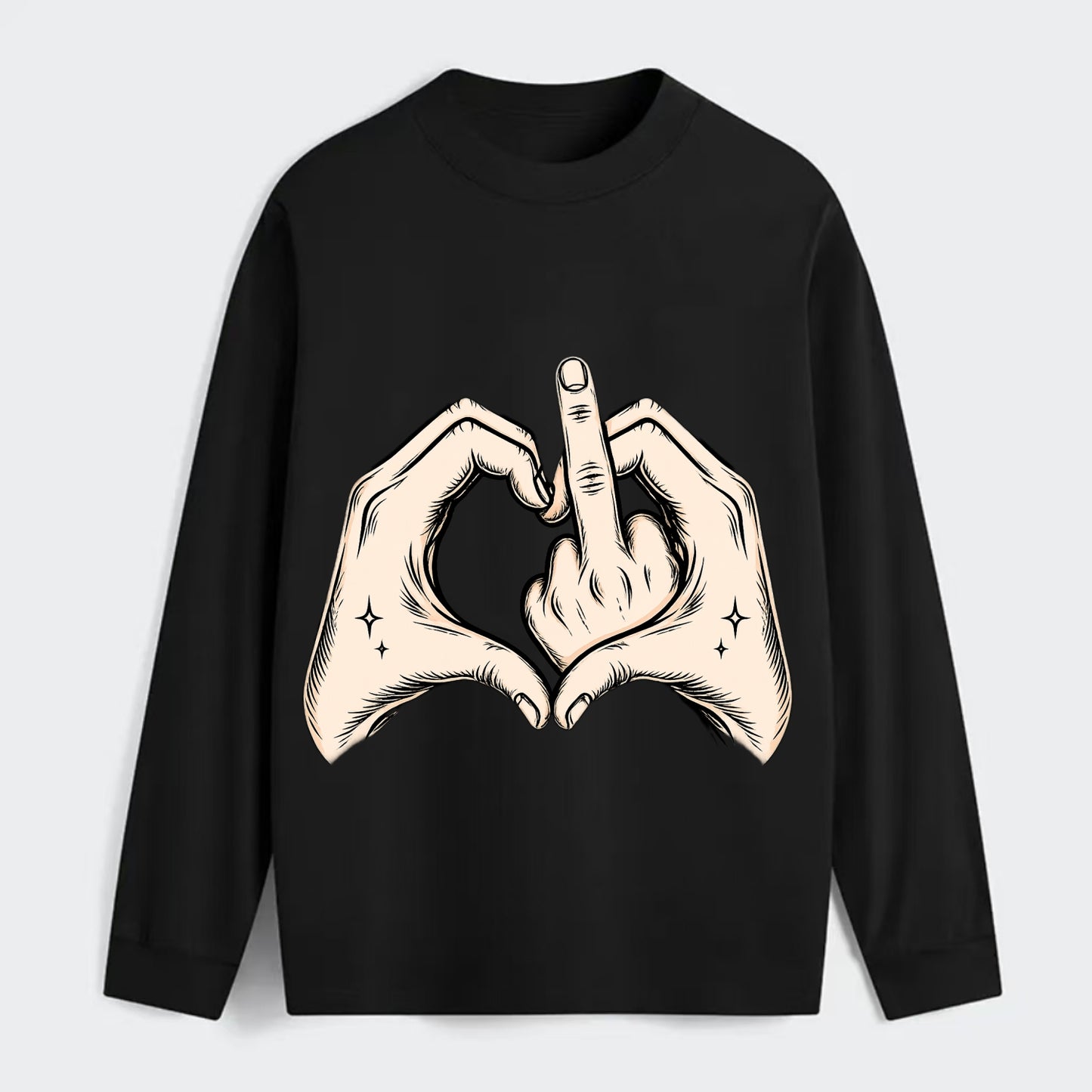 Love You Symbol - Classic Long Sleeve Shirt - Black