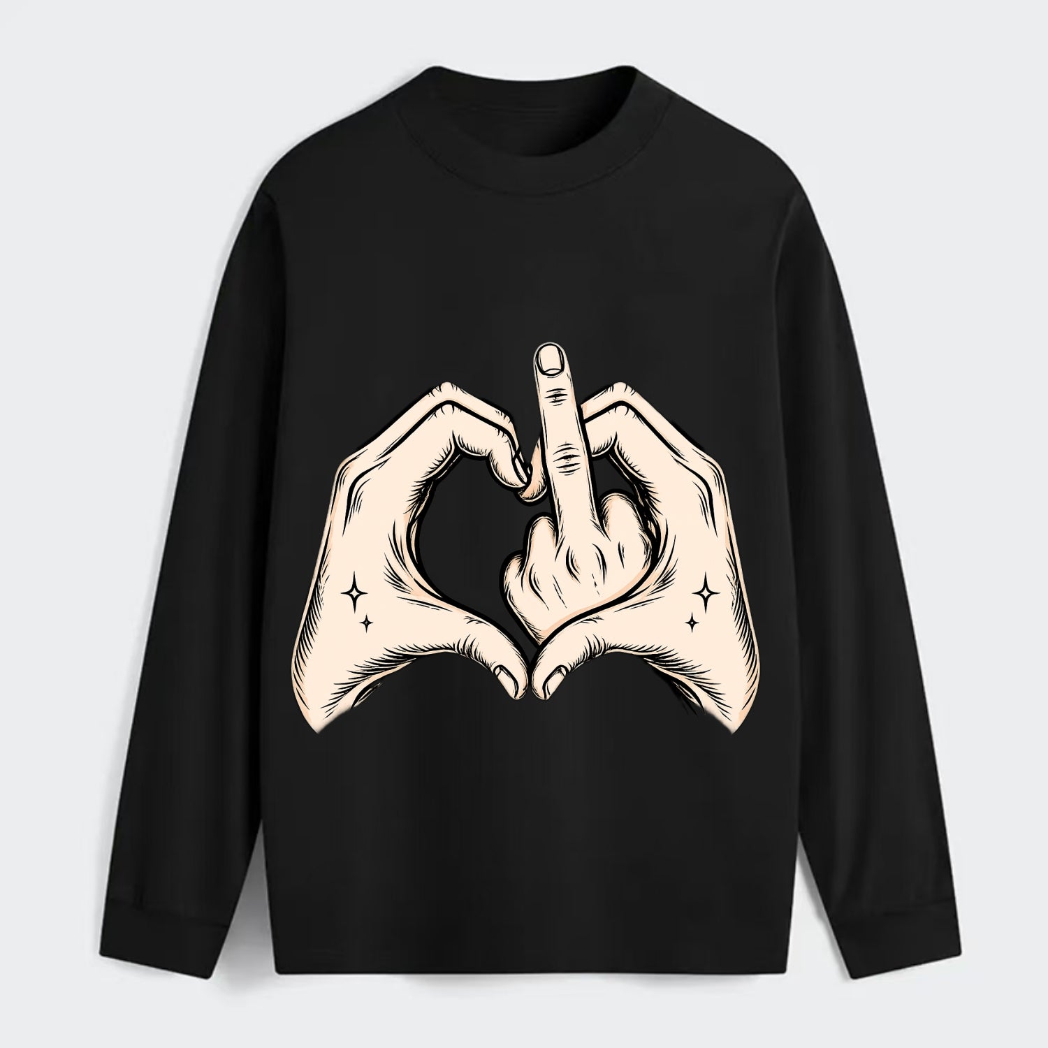 Love You Symbol - Classic Long Sleeve Shirt - Black