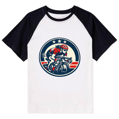 Speed Queen Emblem - Contrast Raglan T-shirt - Black