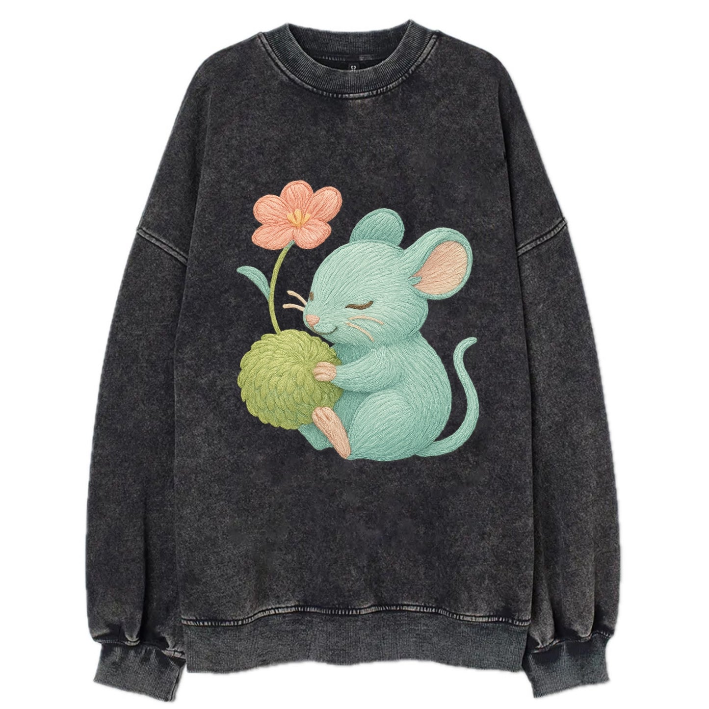 Mint Mouse - Vintage Sweatshirt - Black
