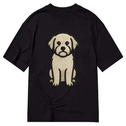 Havanese - Cream colored sitting pose - Classic T-shirt - Black