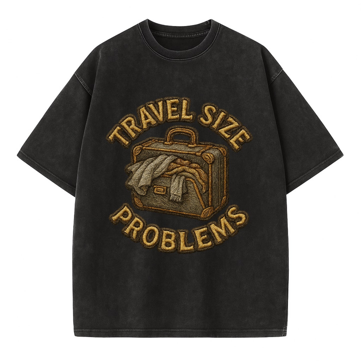 Travel Size Problems  - Vintage T-shirt - Black