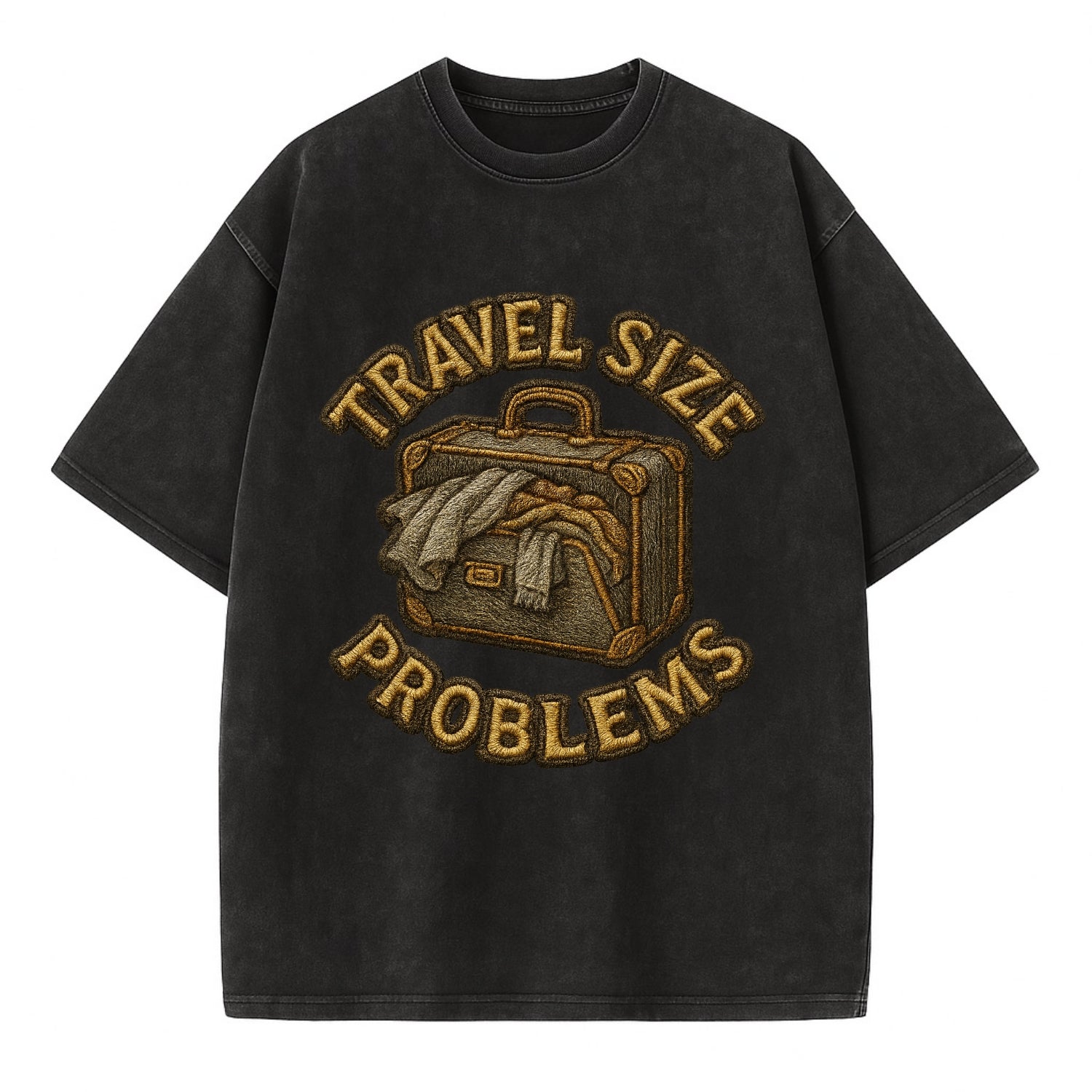 Travel Size Problems  - Vintage T-shirt - Black