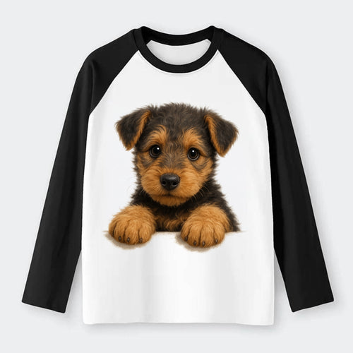Airedale Terrier  - Raglan Long Sleeve T-Shirt