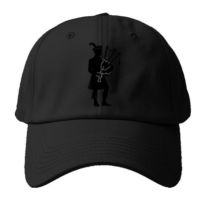 Bagpiper in traditional stance - Baseball Cap - Black