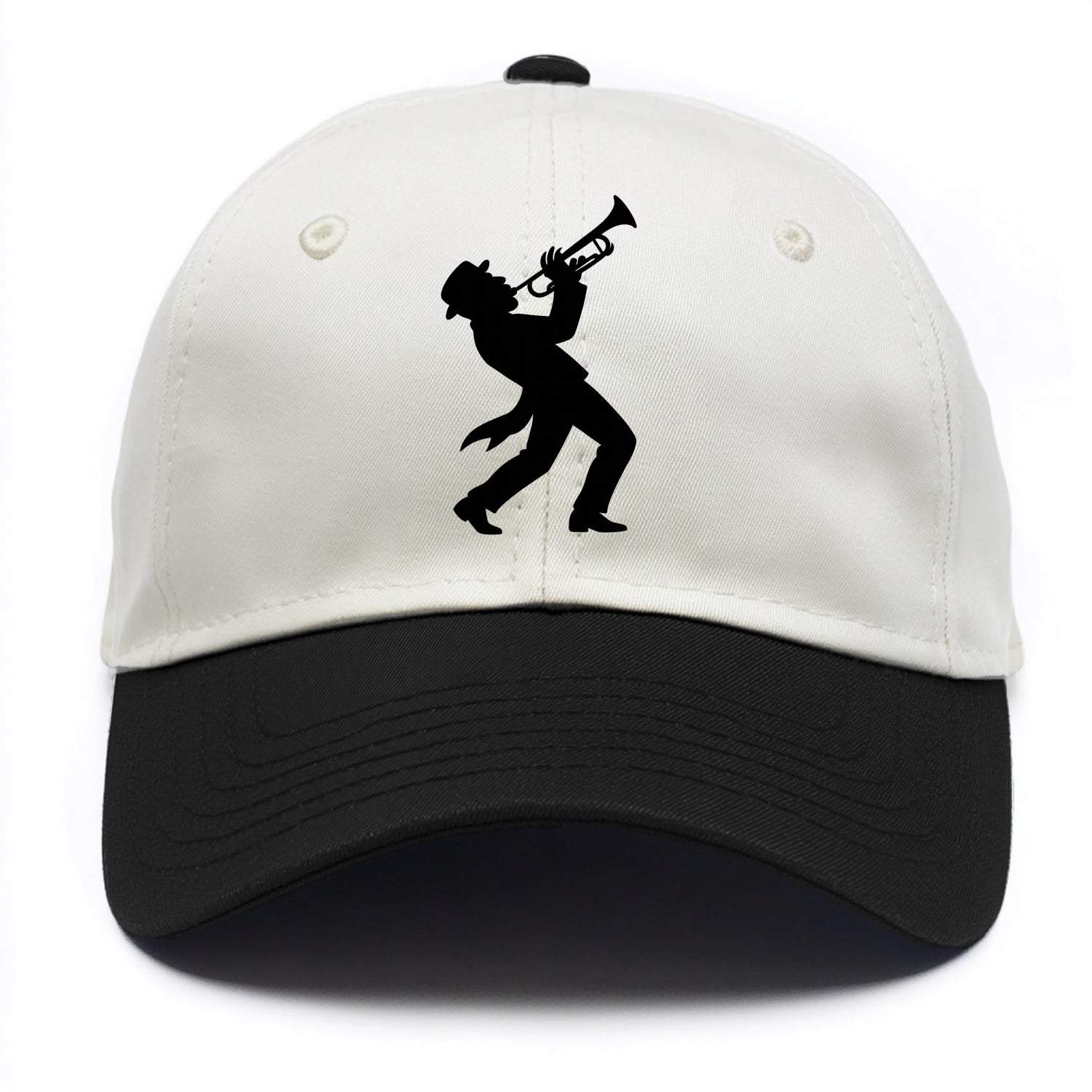 Trumpet player hitting high note - Two Tone Cap - Black