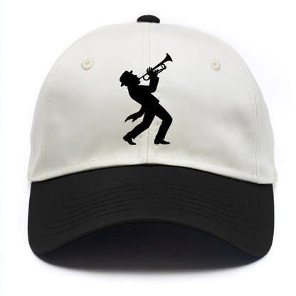 Trumpet player hitting high note - Two Tone Cap - Black
