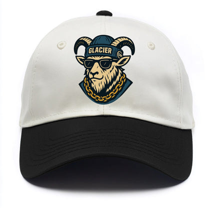 Glacier Mountain Goat - Two Tone Cap - Black