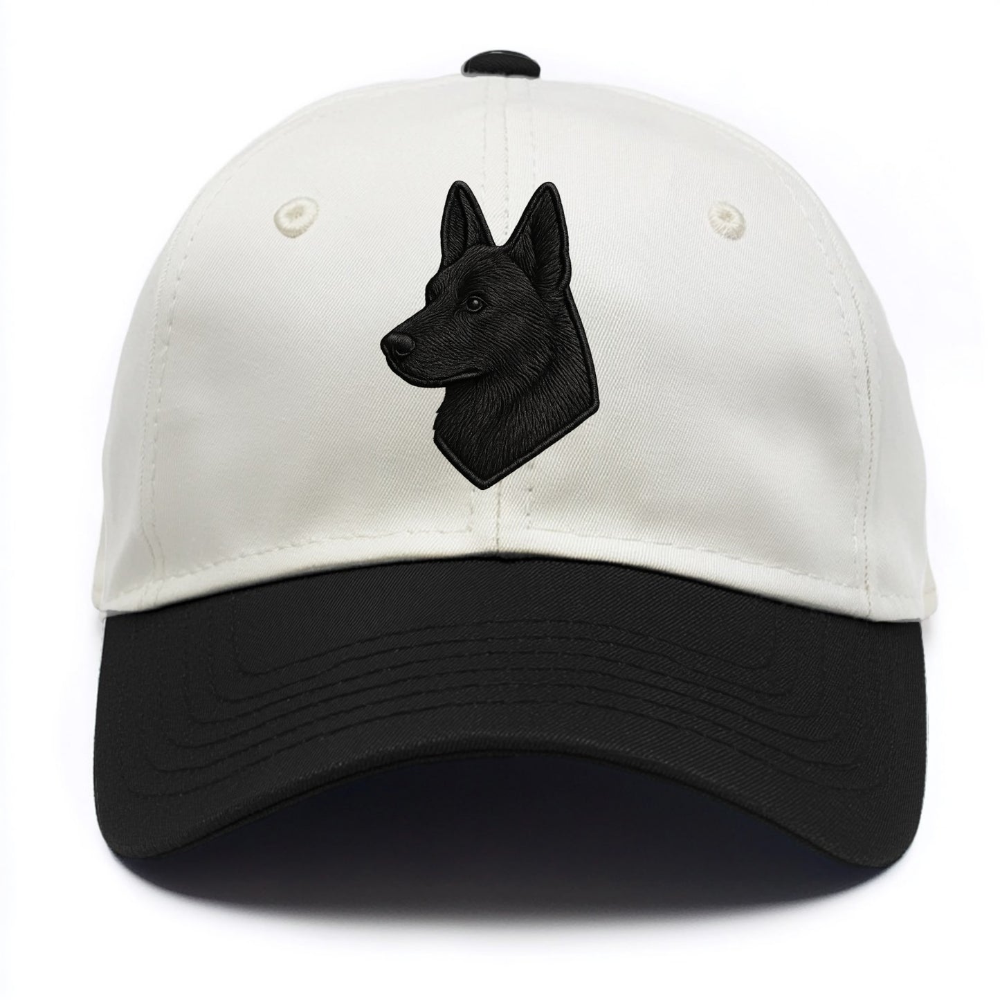 Belgian Sheepdog - Modern black shepherd - Two Tone Cap - Black