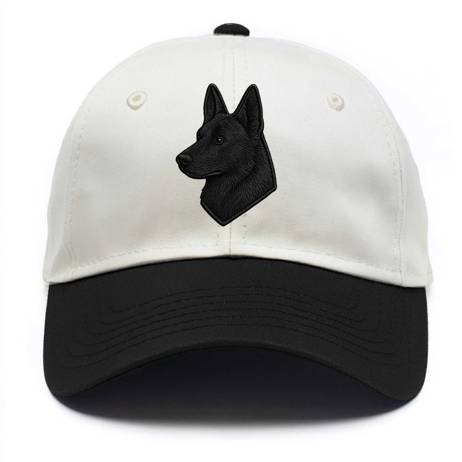 Belgian Sheepdog - Modern black shepherd - Two Tone Cap - Black