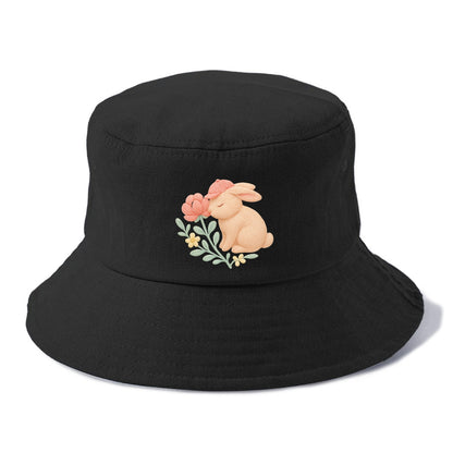 Peach Bunny - Bucket Hat - Black