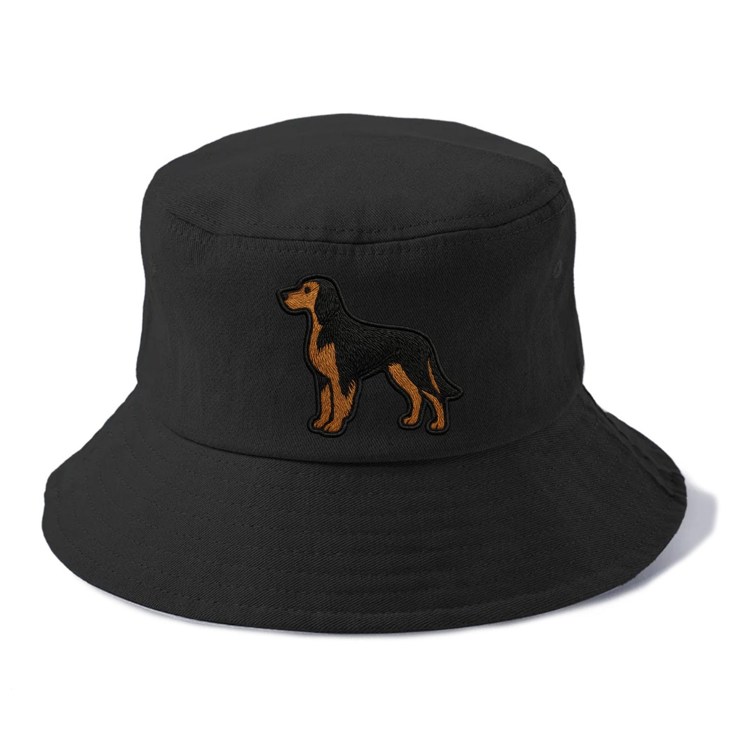 Gordon Setter - Modern setter silhouette - Bucket Hat - Black