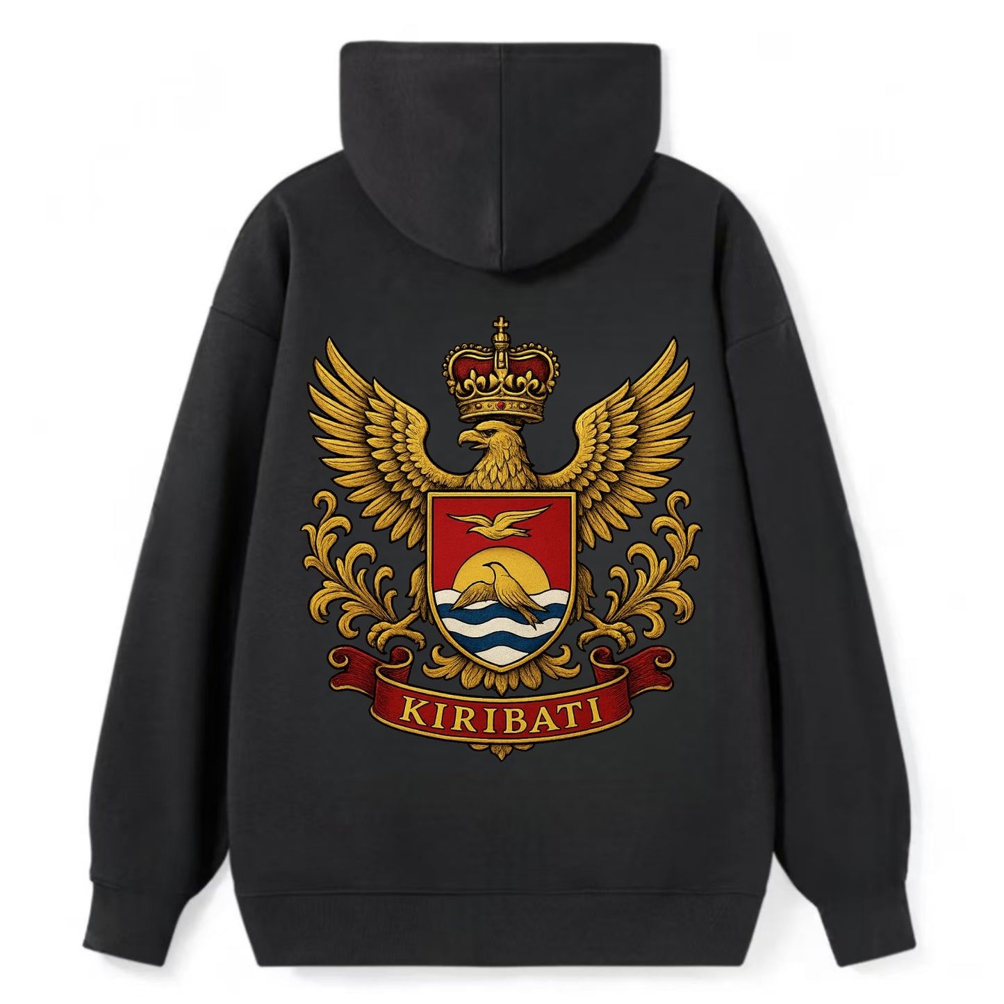 Kiribati Heritage Badge  - Classic Pullover Hoodie - Black