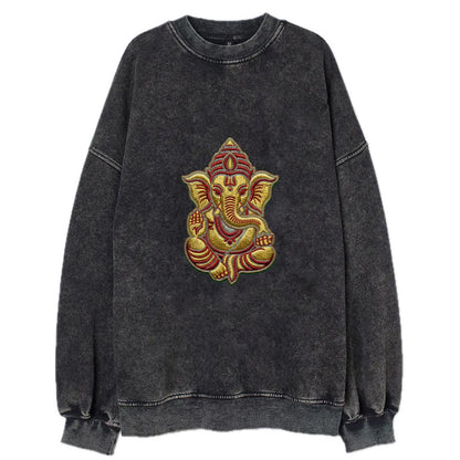 Ganesh - Vintage Sweatshirt - Black