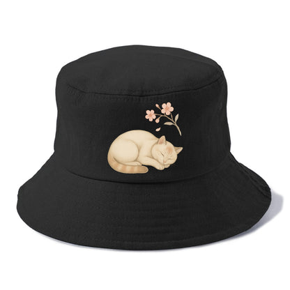 Zen Garden Cat  - Bucket Hat - Black