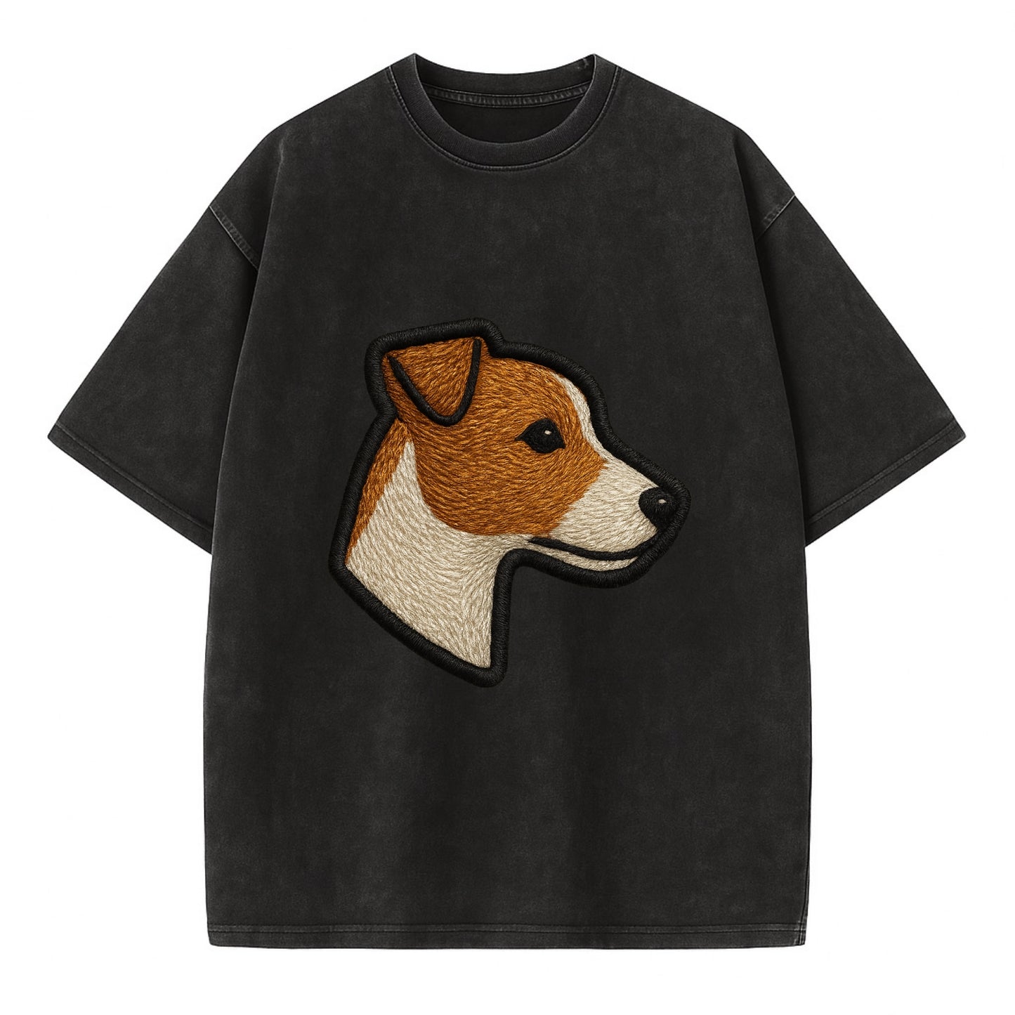 Jack Russell Terrier - Modern small terr - Vintage T-shirt - Black