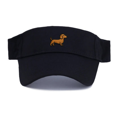Dachshund - Modern elongated silhouette - Visor - Black