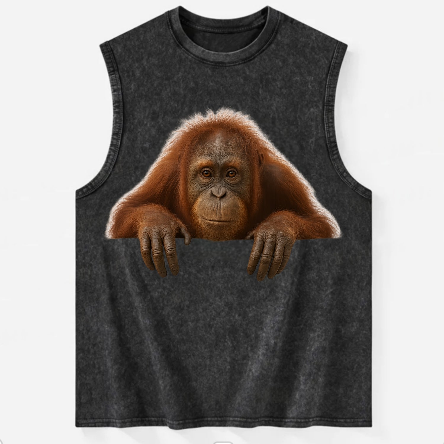 Orangutan  - Vintage Washed Tank - Black