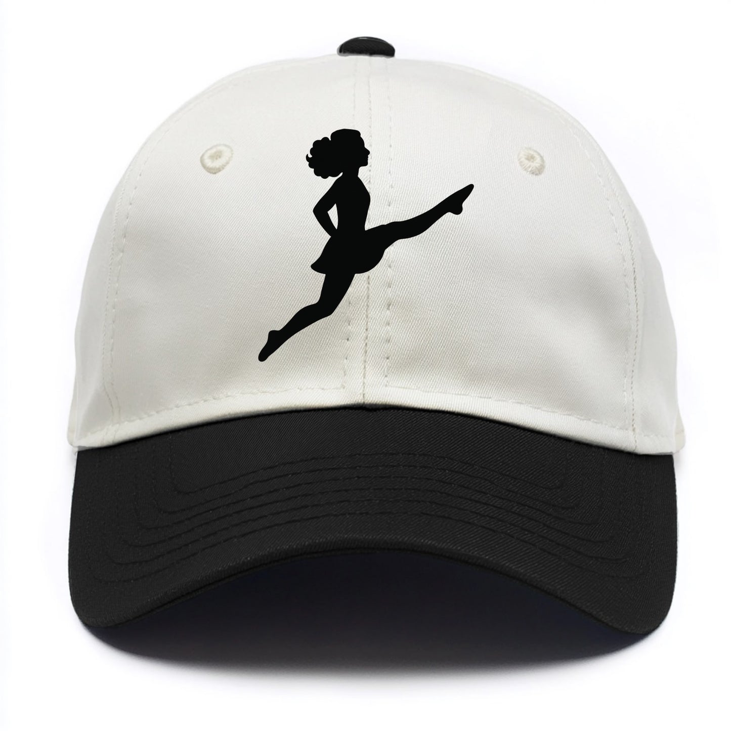 Irish step dancer Riverdance leap - Two Tone Cap - Black