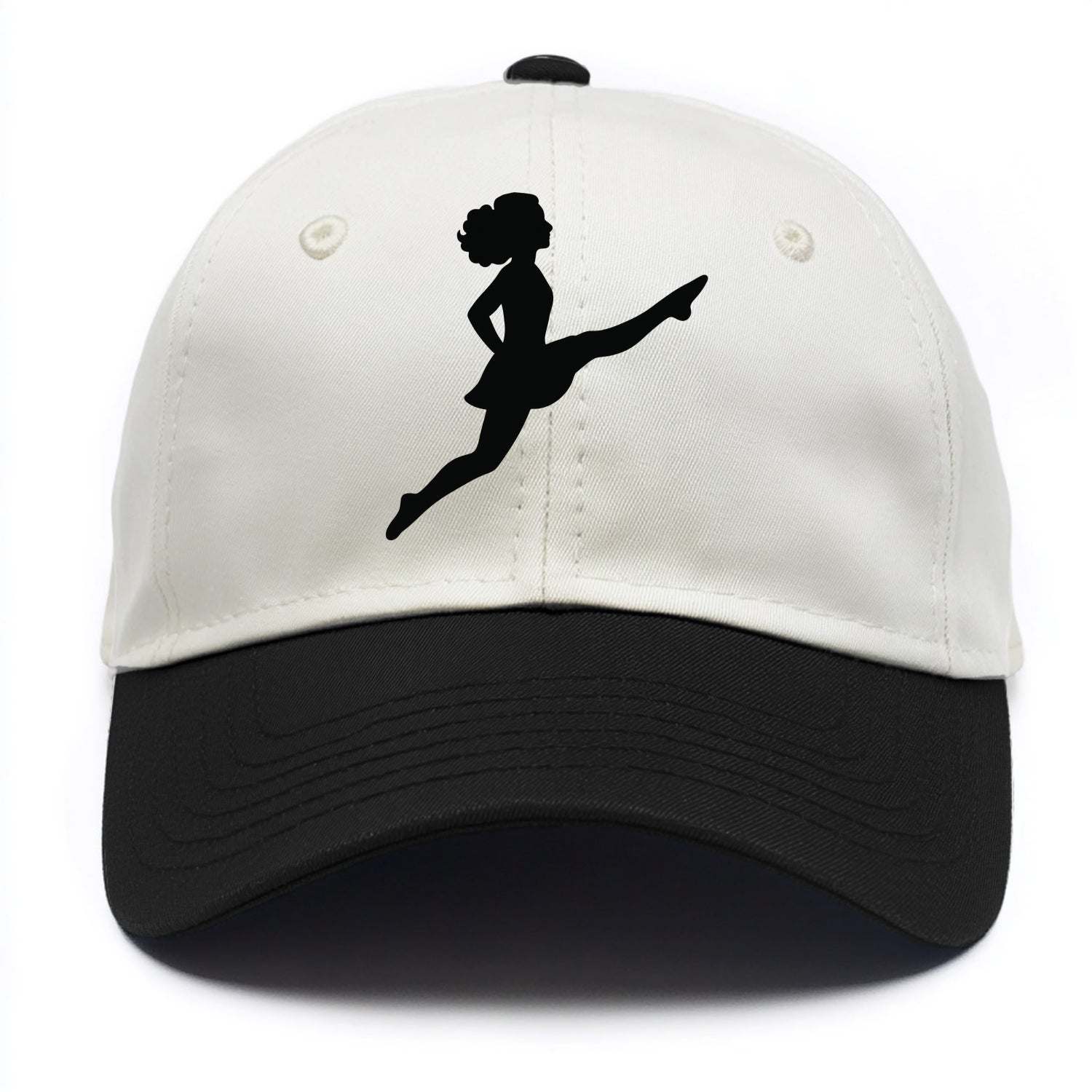 Irish step dancer Riverdance leap - Two Tone Cap - Black