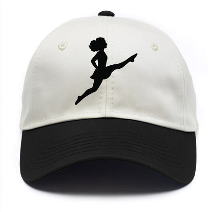 Irish step dancer Riverdance leap - Two Tone Cap - Black