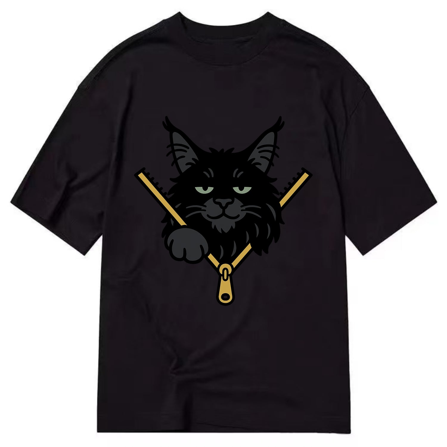 Black Maine Coon - Classic T-shirt - Black