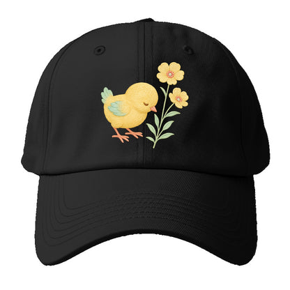 Yellow Chick - Baseball Cap - Black
