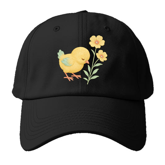 Yellow Chick - Baseball Cap - Black