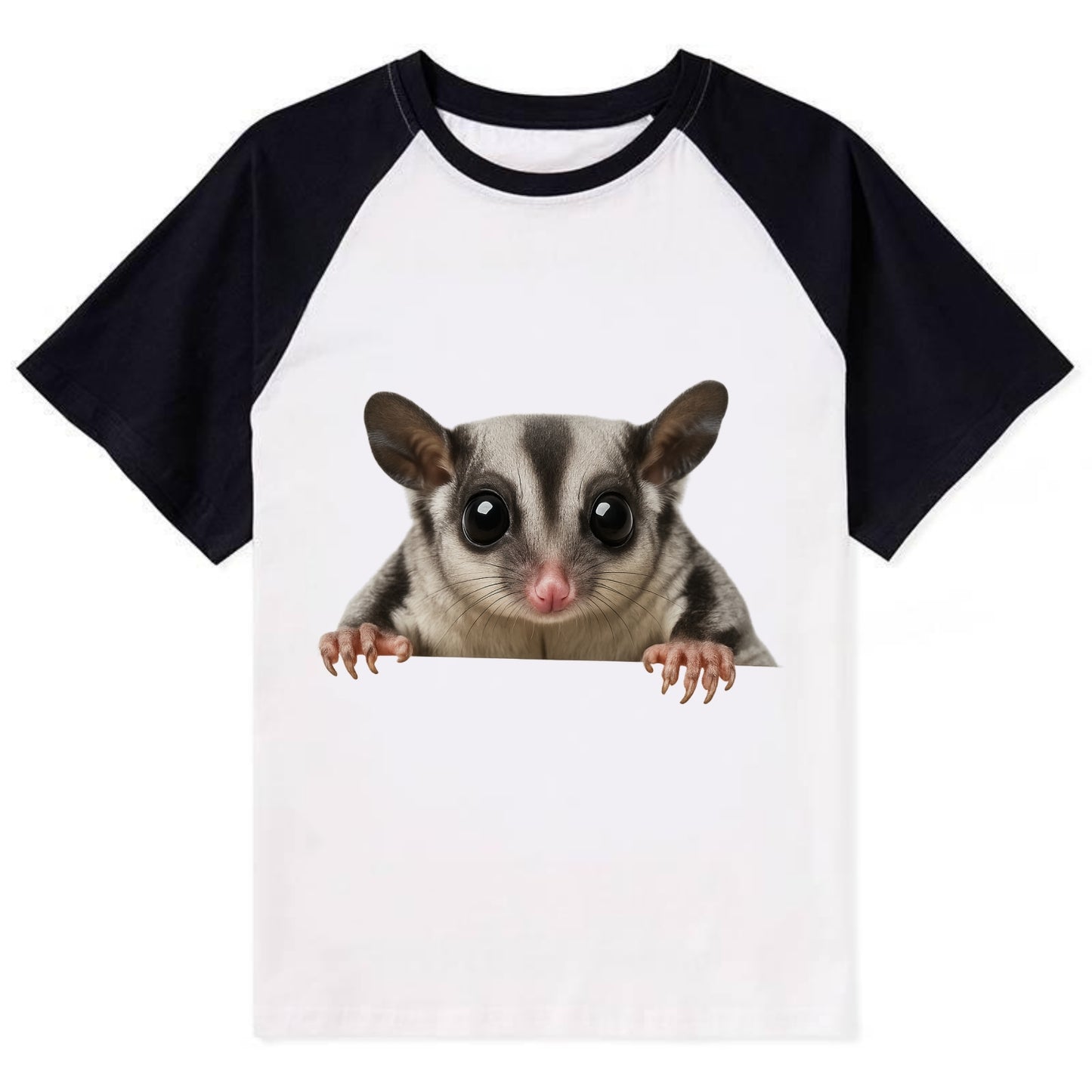 Sugar Glider  - Contrast Raglan T-shirt - Black