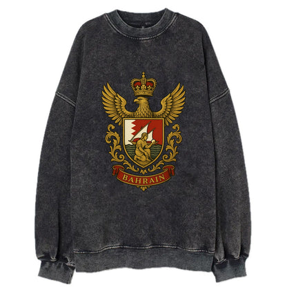 Bahrain Heritage Badge  - Vintage Sweatshirt - Black