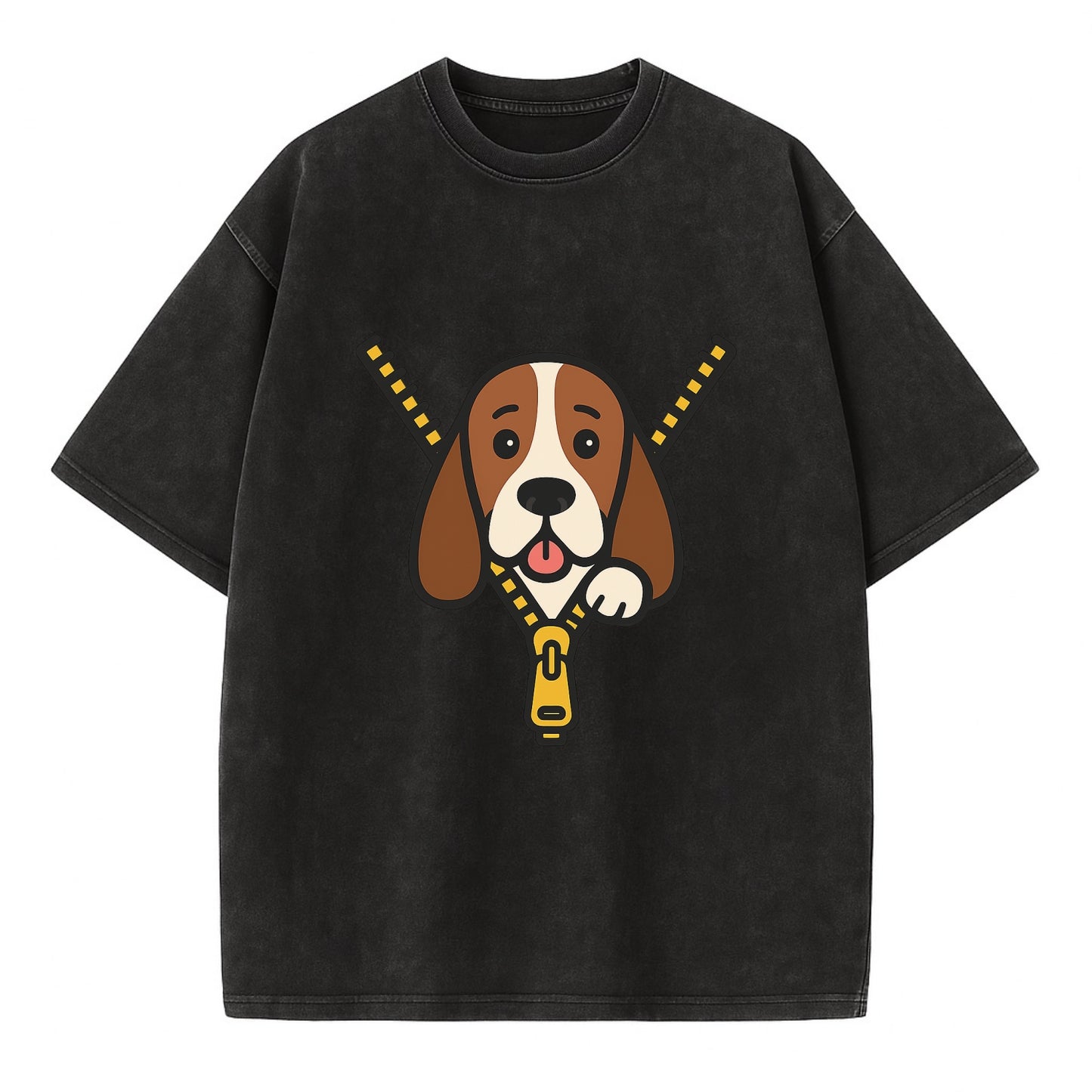 Basset Hound - Vintage T-shirt - Black