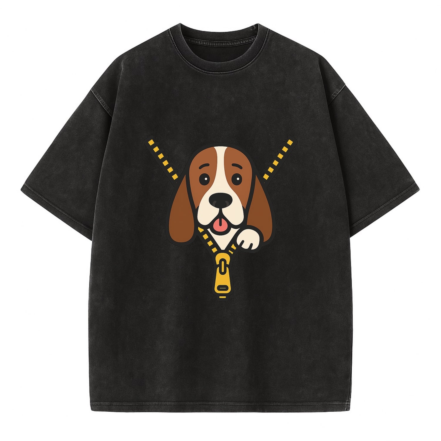 Basset Hound - Vintage T-shirt - Black