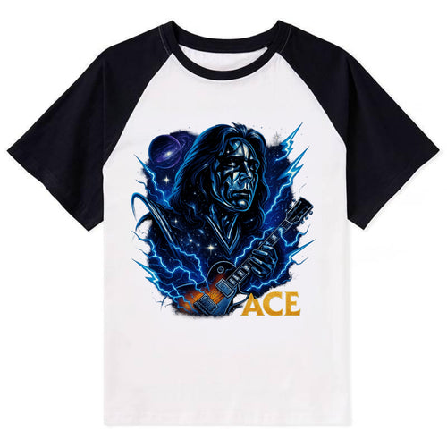 Cosmic Chrome Portrait - Contrast Raglan T-shirt