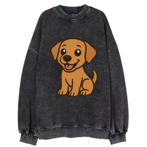 Labrador - Happy panting expression - Vintage Sweatshirt