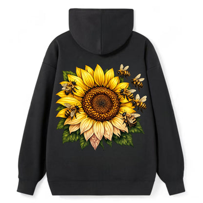 Vintage Sunflower - Classic Pullover Hoodie - Black