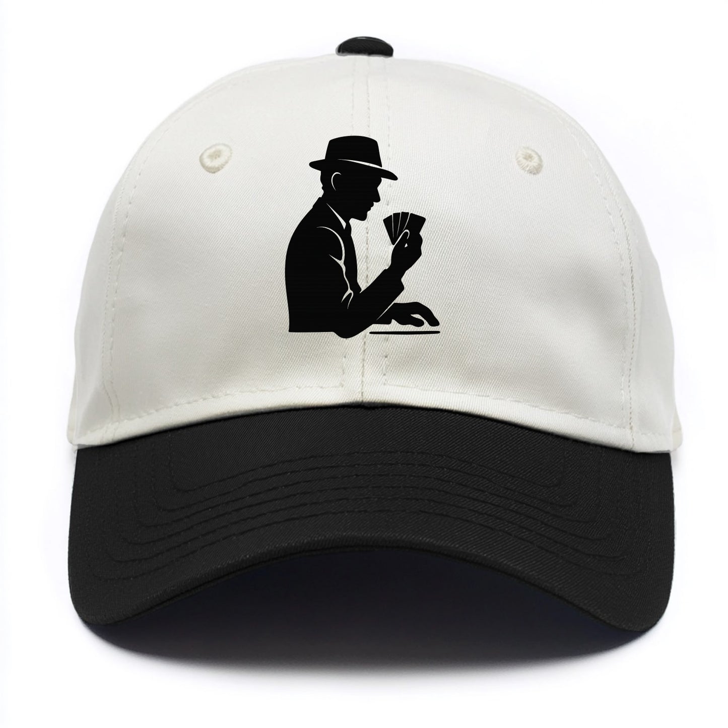 Poker player with cards close - Two Tone Cap - Black