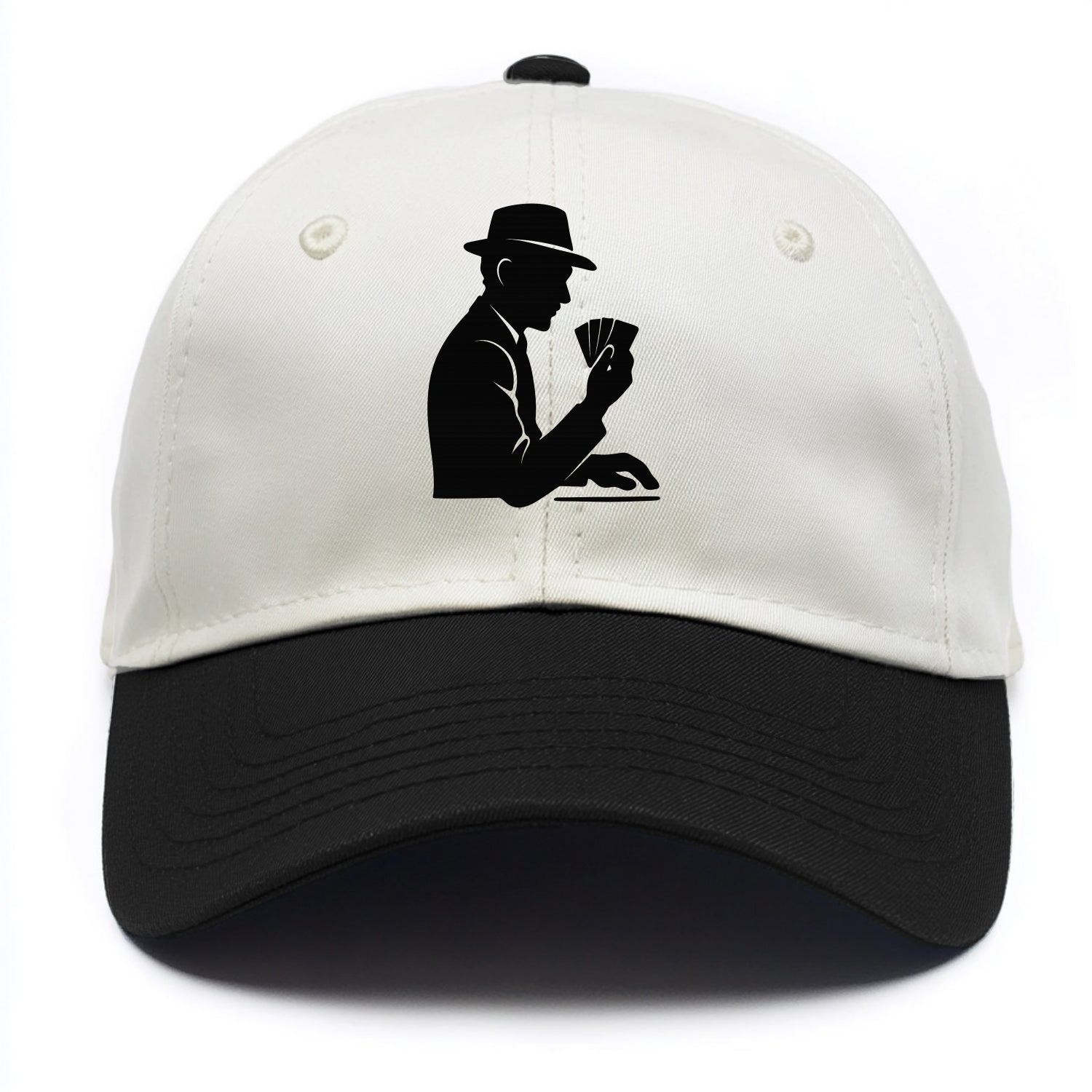 Poker player with cards close - Two Tone Cap - Black