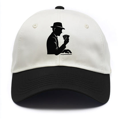 Poker player with cards close - Two Tone Cap - Black
