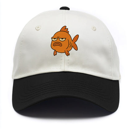 The Goldfish Judging Silently - Two Tone Cap - Black
