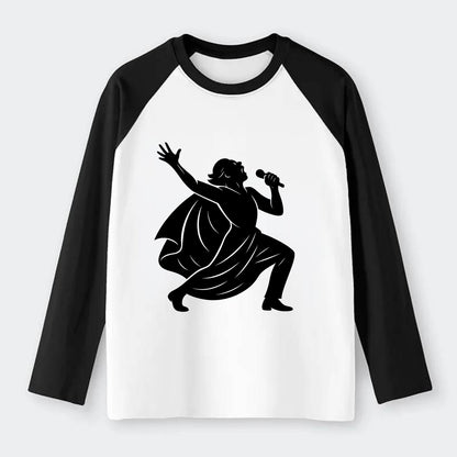Opera singer powerful finale - Raglan Long Sleeve T-Shirt - Black